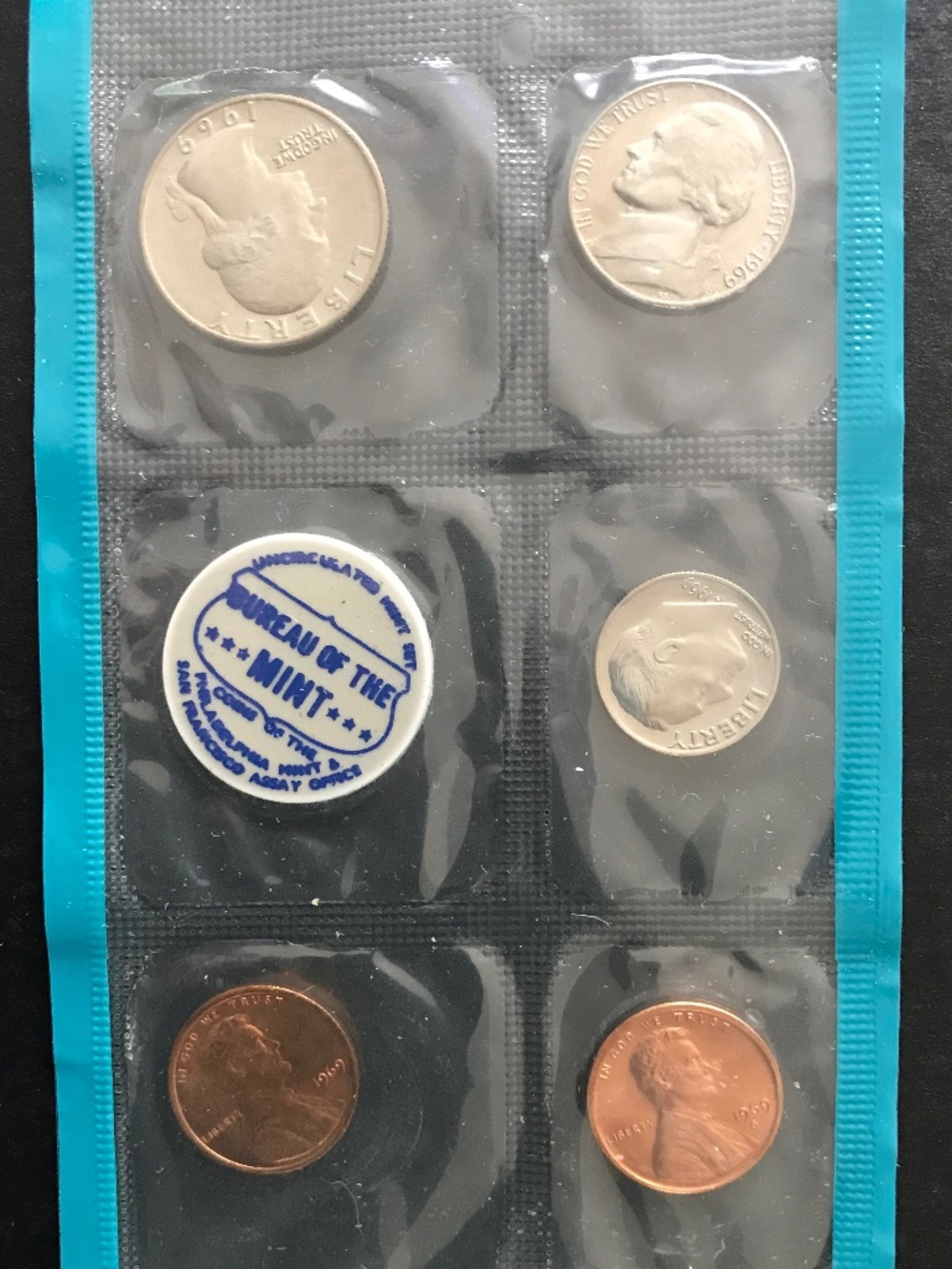 1969 P, D & S U.S. Mint Uncirculated Set - 10 Coins - 40% Silver JFK Half